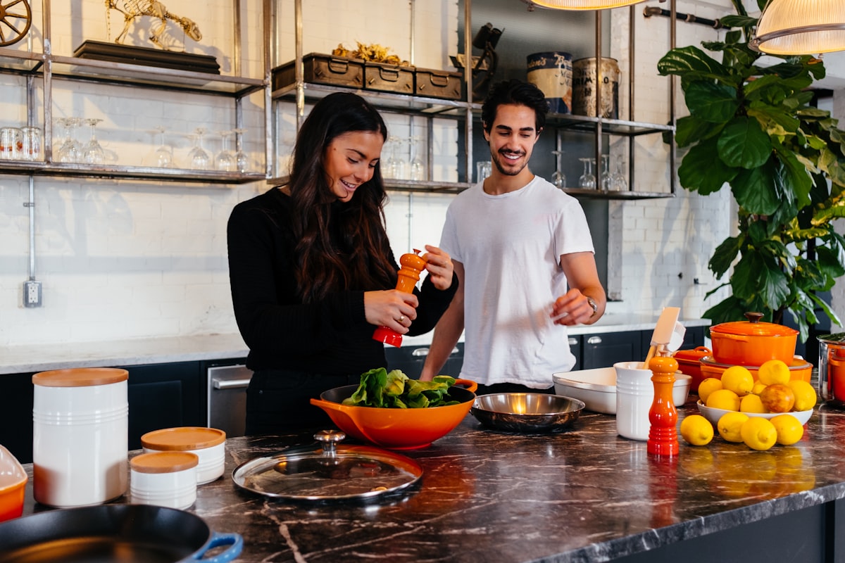 Students Cooking Together